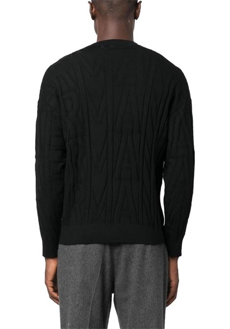 Pure virgin wool jumper with maxi logo EMPORIO ARMANI | sweaters | 6R1MX4 1MFVZF016